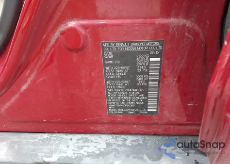 2016 Nissan Rogue Sv from USA, damaged, VIN KNMAT2MVXGP603651